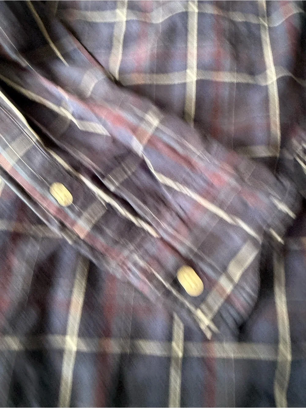 J. Crew Navy and Purpulish Plaid Button-Down size L excellent condition!
